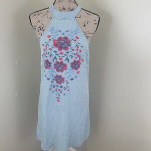 Living Doll Dress Juniors 1 Blue Boho Floral